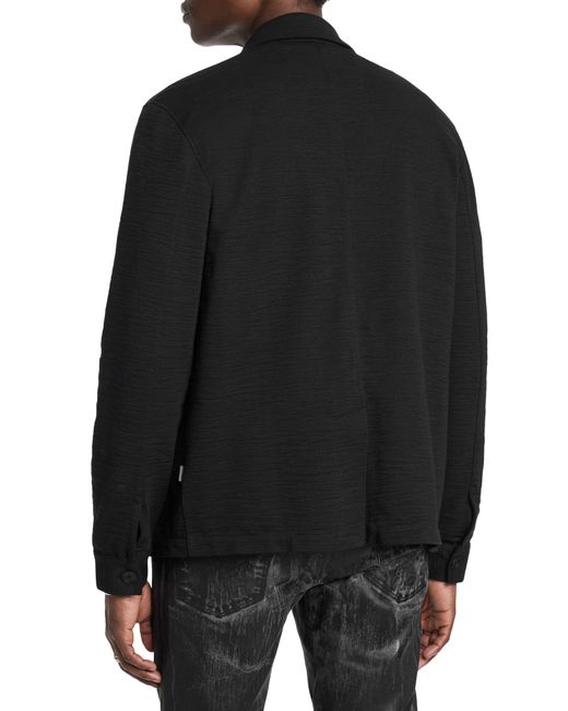 John Varvatos Black Kenmare Textured Knit Jacket for men