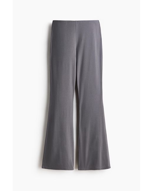 H&M Gray Flared Modal-Blend Pants