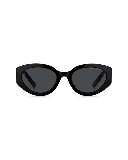 Marc Jacobs Black 54mm Round Sunglasses