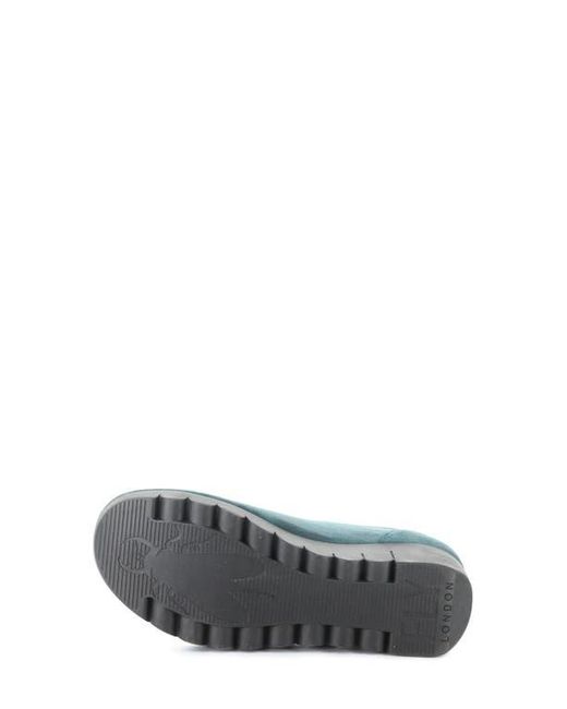 Fly London Blue Vily Ankle Strap Platform Wedge Pump