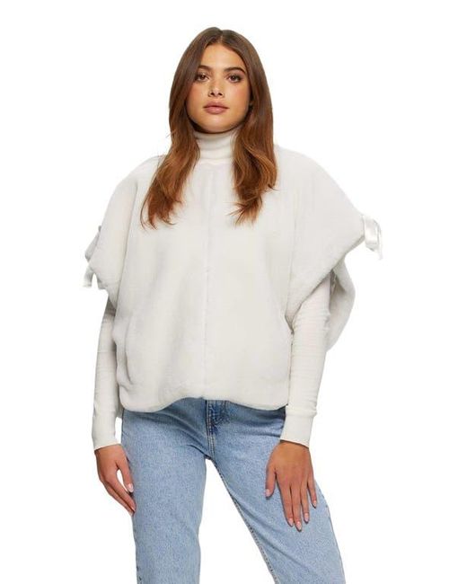 Gorski Blue Short Sleeve Shearling Lamb Jacket