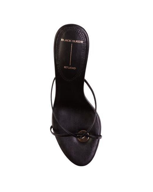 Black Suede Studio Metallic Gem 65 Sandal