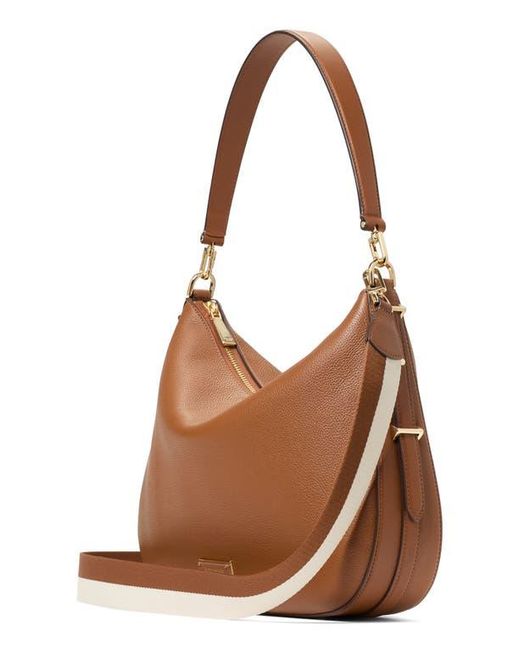 Kate Spade Brown Large Liv Pebble Leather Hobo Bag