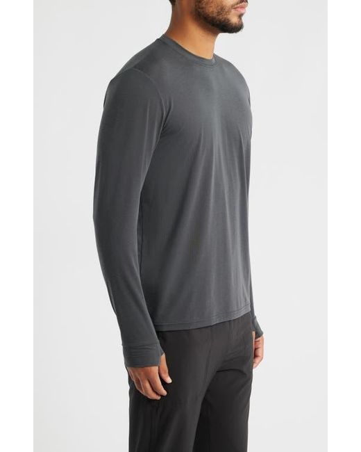 Free Fly Gray Elevate Long Sleeve Performance Top for men