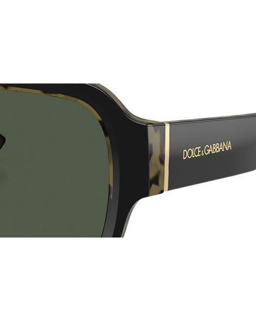 Dolce & Gabbana Green 55Mm Polarized Square Sunglasses for men