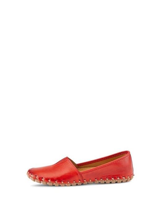 Spring Step Red Kathaleta Flat