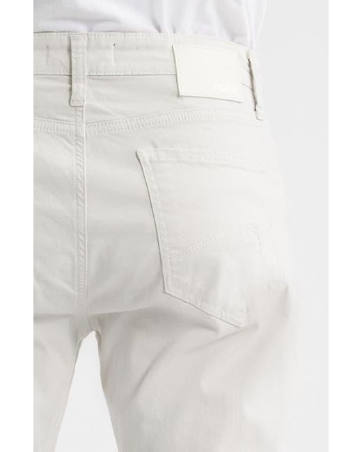 Mavi White Zach Straight Leg Twill Pants for men