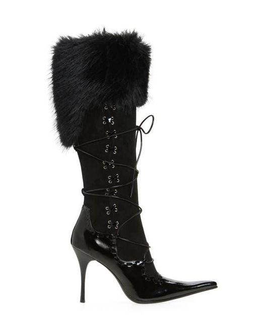 Jeffrey Campbell Black Verbier Knee High Boot