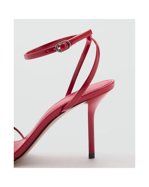 Mango Red Ankle Strap Sandal