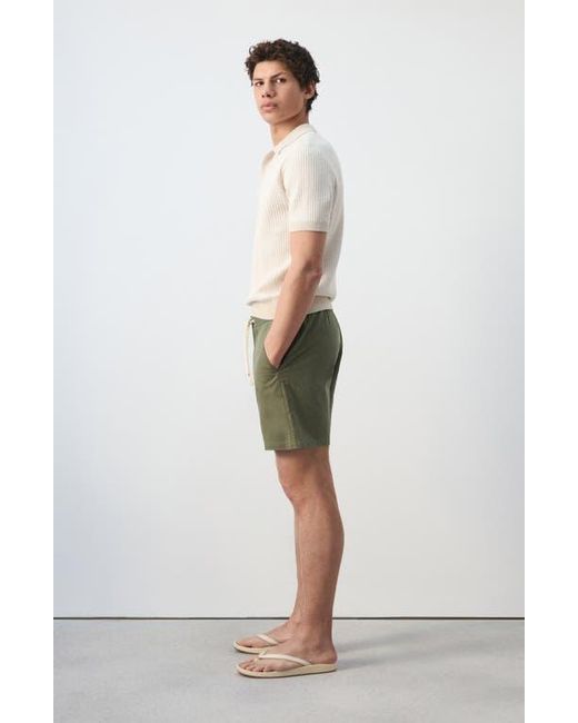 Mango Green Drawstring Shorts for men