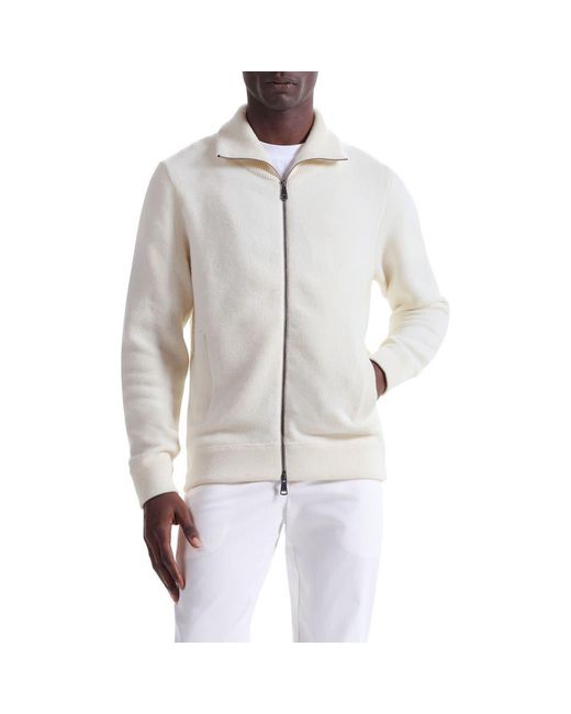 Bugatchi Multicolor Wool Blend Zip Cardigan for men