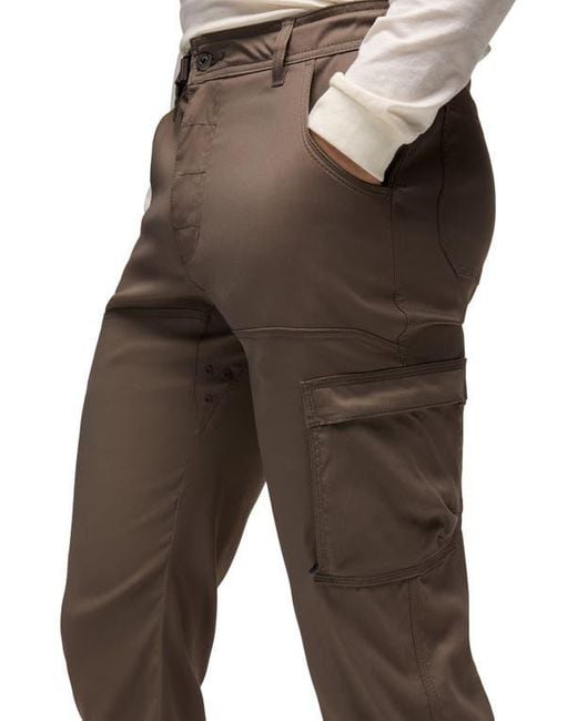 Prana Gray Stretch Zion Cargo Pants for men