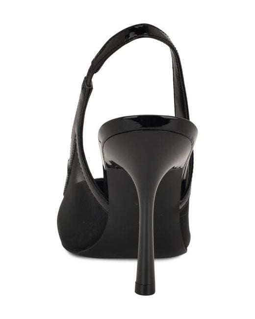 Nine West Black Jermain Slingback Pointed Toe Pump