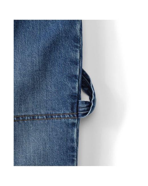 Lands' End Blue Plus Size Soft Denim High Rise Rail Straight Leg Utility Jeans