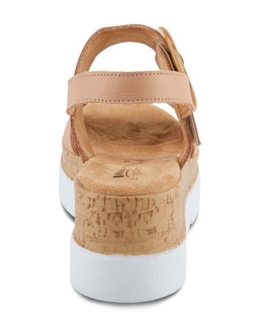 Spring Step Brown Abarah Slingback Platform Sandal