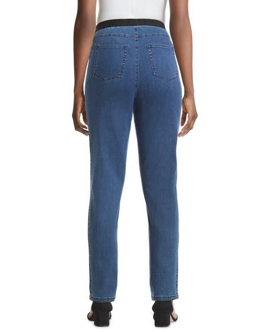 Jessica London Blue Stretch Denim Straight-Leg Jegging