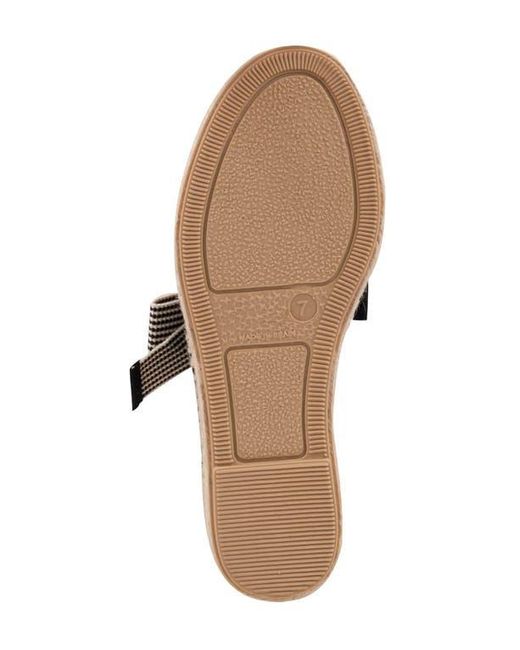 Andre Assous Black Cape Espadrille Slide Sandal