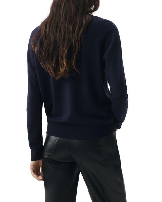 Mango Blue Crewneck Wool Sweater