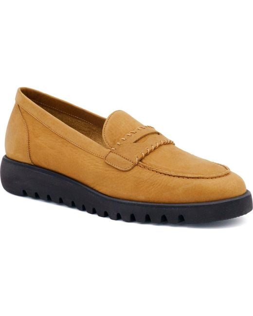 Amalfi by Rangoni Blue Eolo Platform Penny Loafer