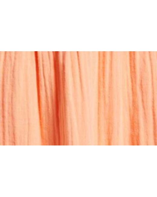 BP. Orange Cotton Gauze Skirted Romper