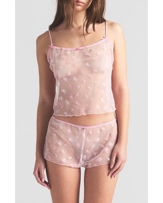 Skims Pink Intimates Camisole & Shorts Set