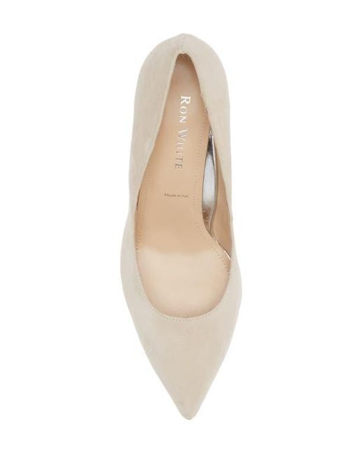 Ron White White Cindy Pointed Toe Pump