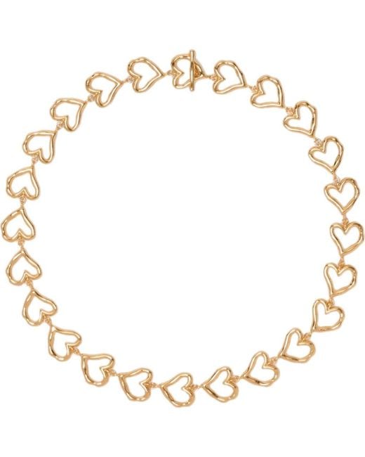 Maje Metallic Plated Heart Necklace