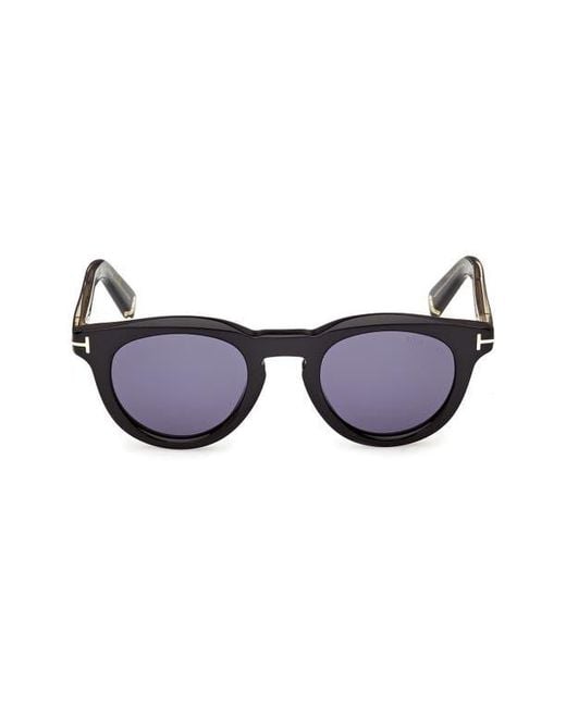 Tom Ford Multicolor 47Mm Small Round Sunglasses for men