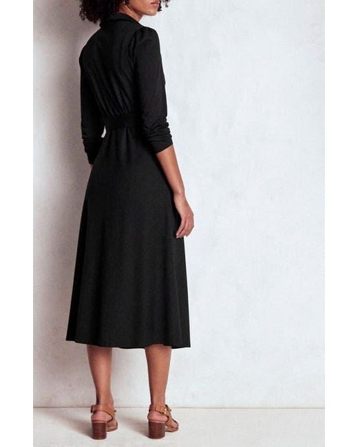 Boden Black Imogen Long Sleeve Jersey Dress