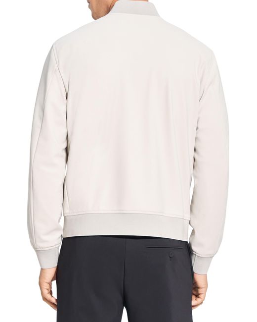 Theory Murphy Precision Bomber Jacket in White for Men | Lyst