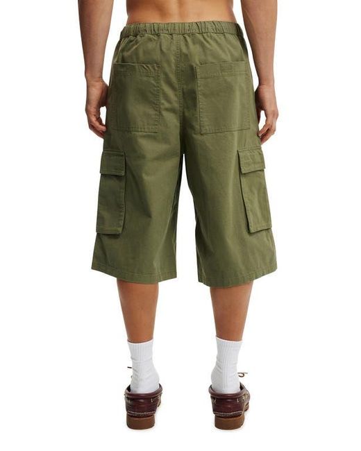 Cotton On Green Super Baggy Cargo Short for men