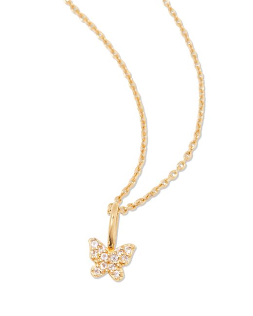 Brook and York Metallic Adeline Butterfly Pendant Necklace