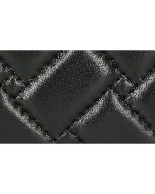 Kurt Geiger Black Mini Quilted Leather Bifold Wallet