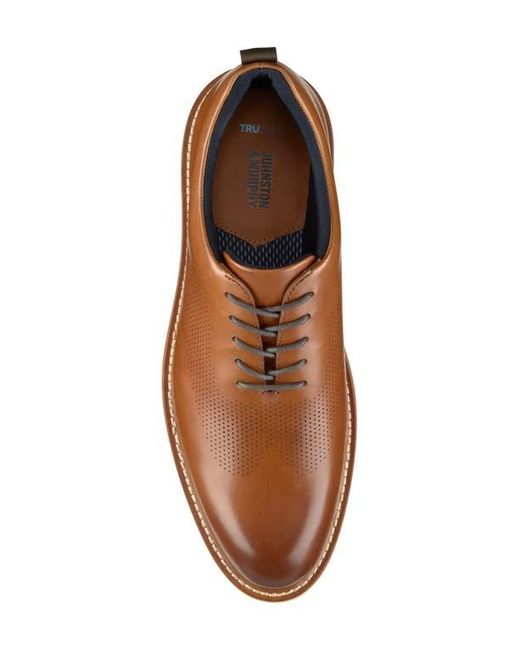 Johnston & Murphy Brown Upton Perforated Plain Toe Oxford for men