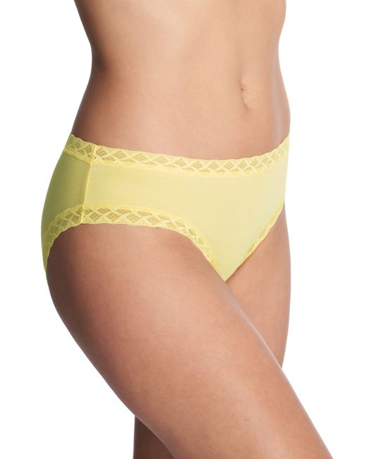 Natori Bliss Lace-Trim Cotton Brief Underwear 156058 - Macy's