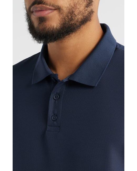 Zella Blue Textured Performance Polo for men