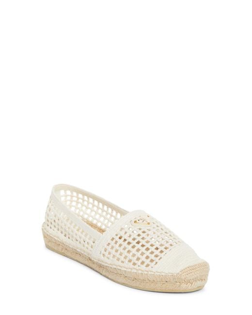 Prada White Crochet Espadrille