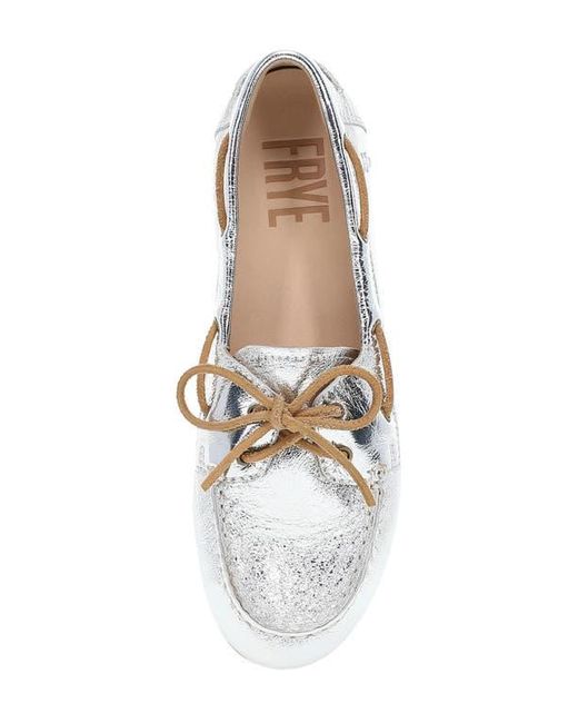 Frye White Naya Boat Shoe