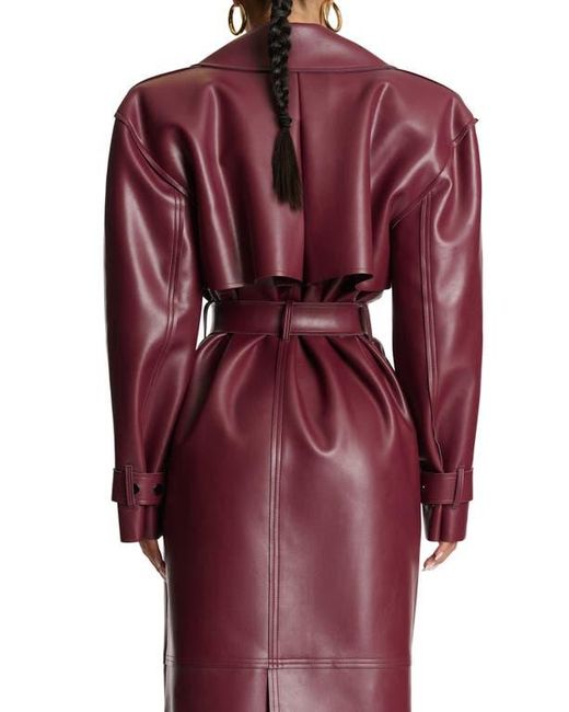 strapless open back dress A.L.C. Faux Leather Burgundy Cutout Dress sz 2 l Michael's Luxury  Consignment  Michael's Consignment NYC