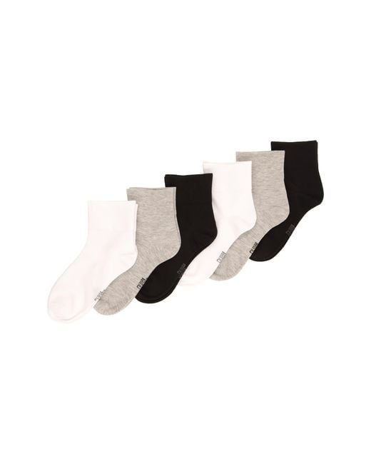 Felina Black Assorted 6-Pack Ankle Socks
