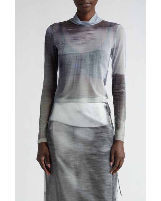 Sheer store mesh turtleneck