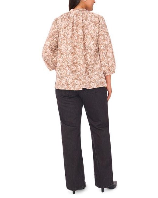 Vince Camuto Natural Split Neck Peasant Top