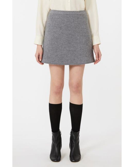 Weekend by Maxmara Gray Calia Wool Miniskirt