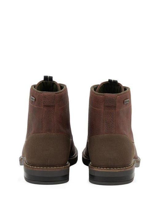 Barbour Brown Deckham Plain Toe Boot for men