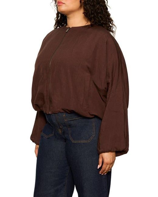 Sanctuary Black Linen Blend Bubble Jacket