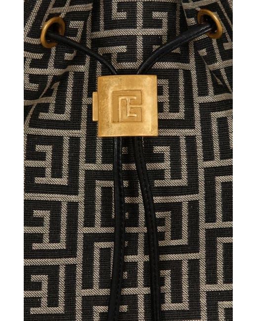 Balmain Black Pulse Monogram Jacquard Backpack