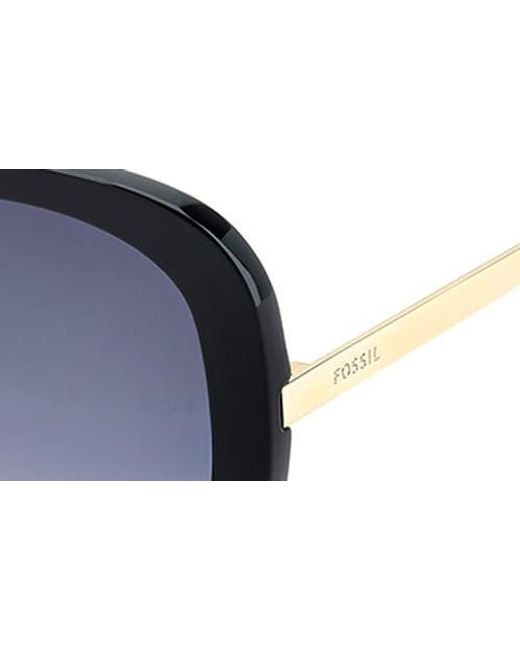 Fossil Blue 56M Gradient Oval Sunglasses