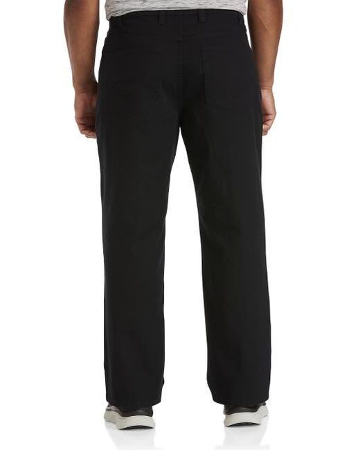 True Nation by DXL Black Relaxed-Fit Stretch Jeans for men