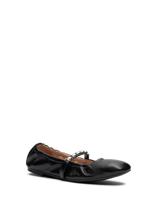 Stuart Weitzman Black Goldie Stud Ballet Flat