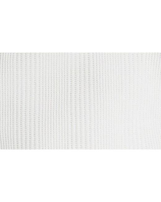 Vince White Variegated Texture Long Sleeve Polo for men